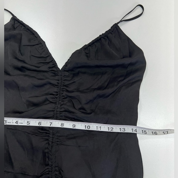 ASTR Peony Dress Black Mini Sateen Satin Ruched
Size Medium NEW Revolve - Picture 7 of 12